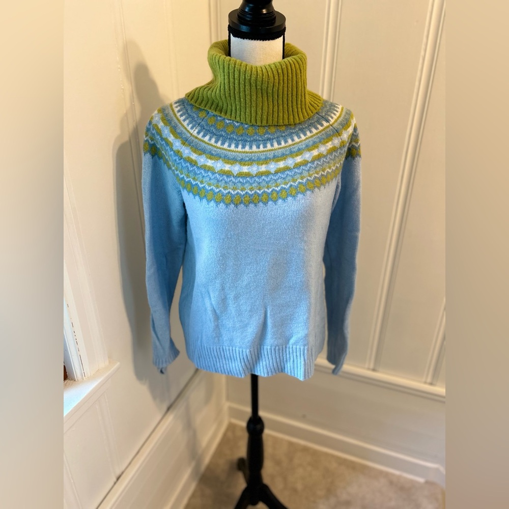 Cynthia Rowley green blue sweater - Picture 5 of 11